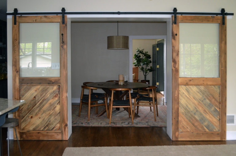 reclaimed rustic barn wood sliding door custom made